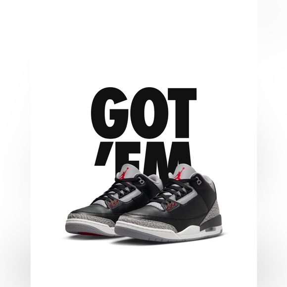 Jordan Retro 3 Black Cement(2024) Size 11 Brand New - Picture 2 of 14